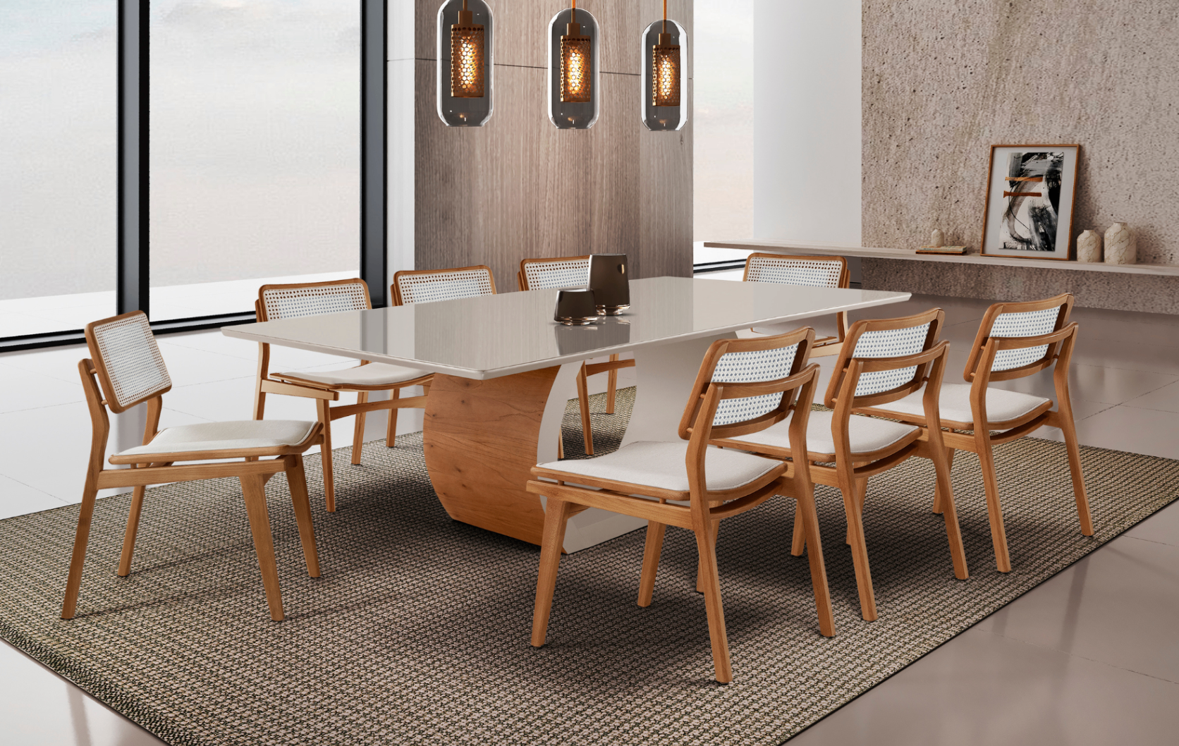 Sala de Jantar Zeus com Cadeira Isa Premium