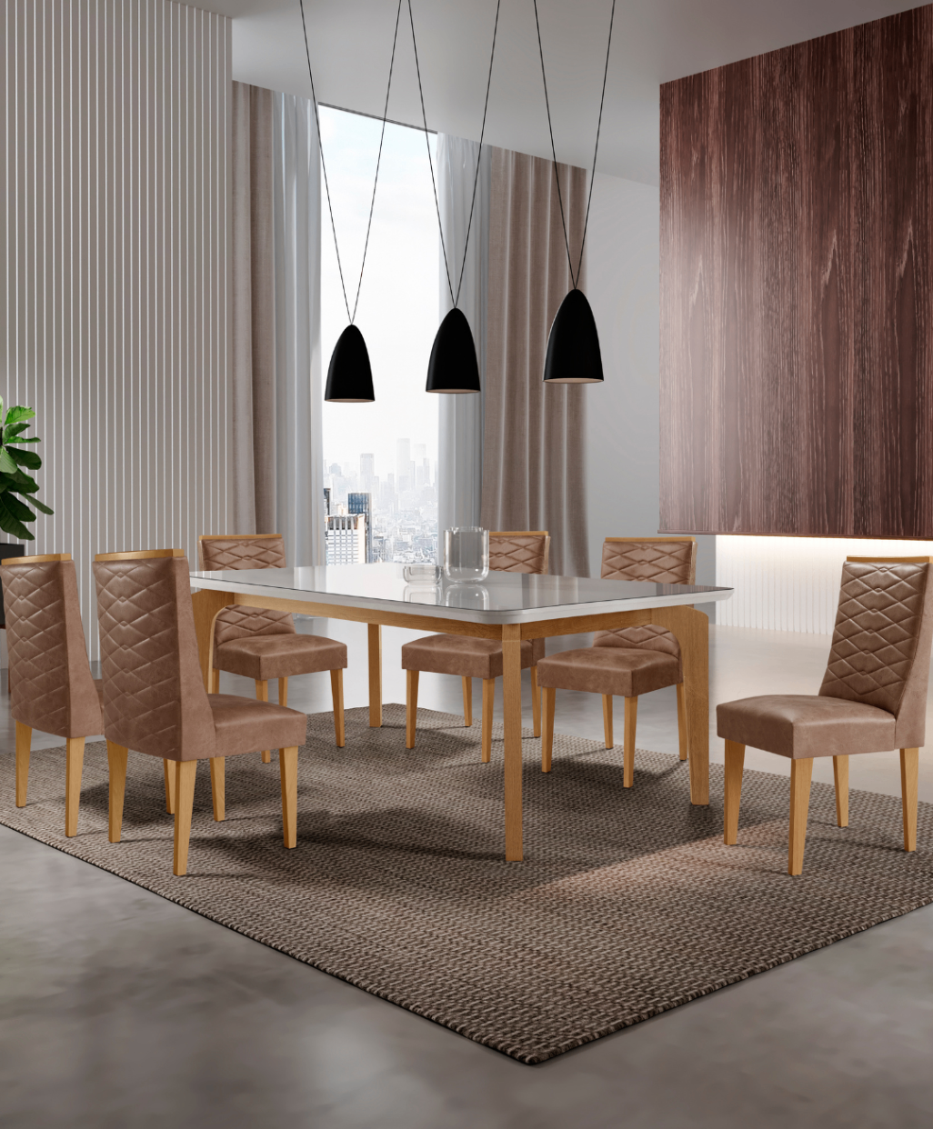 Sala de Jantar Londrina com Cadeira Dafne