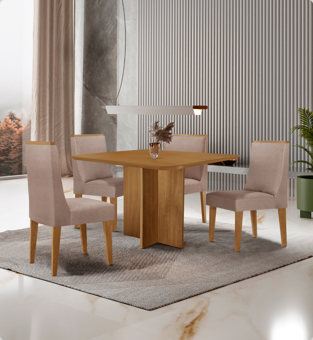 Sala de Jantar Berlim com Cadeira Dakota